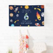 Houston We Have A 6 Year Old 6th Birthday Party 横断幕 (インサイチュ)