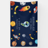 Houston We Have A 6 Year Old 6th Birthday Party 横断幕 (縦)