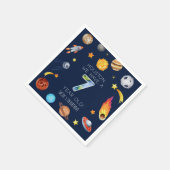 Houston We Have A 7 Year Old 7th Birthday Party スタンダードカクテルナプキン (角)