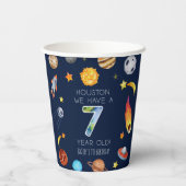 Houston We Have A 7 Year Old 7th Birthday Party 紙コップ (裏面)