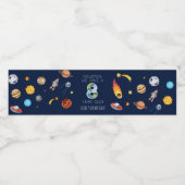 Houston We Have A 8 Year Old 8th Birthday Party ペットボトルラベル (シングルラベル)