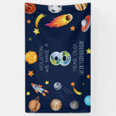 Houston We Have A 8 Year Old 8th Birthday Party 横断幕 (縦)