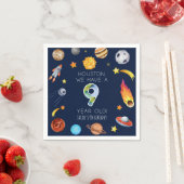 Houston We Have A 9 Year Old 9th Birthday Party スタンダードカクテルナプキン (インサイチュ)