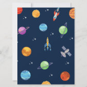 Houston We Have A Boy Outer Space Invitation Baby  (裏面)