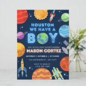 Houston We Have A Boy Outer Space Invitation Baby  (スタンド正面)