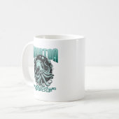 Houston We Have a Problem Funny Octopus Space コーヒーマグカップ (正面左)