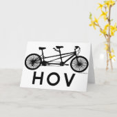 HOVのタンデムの自転車 カード (黄色い花)