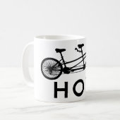 HOVのタンデムの自転車 コーヒーマグカップ (正面左)