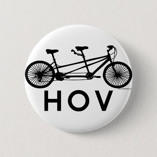 HOVのタンデムの自転車 缶バッジ (正面)