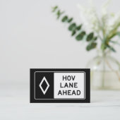 HOV LANE AHEADサイン 名刺 (スタンド正面)
