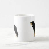 hovawart色のシルエット コーヒーマグカップ (中央)