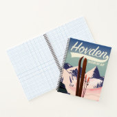 Hovden Norwayスキー旅行ポスター。 ノートブック (内部)