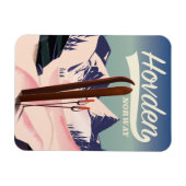 Hovden Norwayスキー旅行ポスター。 マグネット (横)