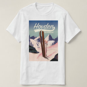 Hovden Norwayスキー旅行ポスター。 Tシャツ