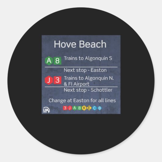 Hoveビーチ- Liberty City Subway - Gta Iv Sticker ラウンドシール (正面)