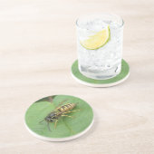 Hoverfly on a Leaf Coasters コースター (側面)