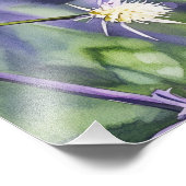 Hoverfly on Purple Eryngium Thistle Flower フォトプリント (角)