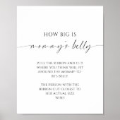 How モダン Big is Mommy's Belly Baby Shower Game ポスター (正面)