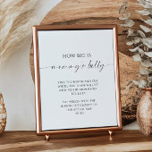 How モダン Big is Mommy's Belly Baby Shower Game ポスター