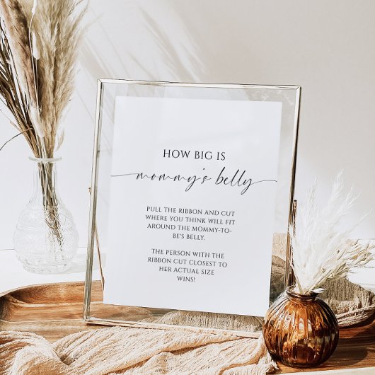 How モダン Big is Mommy's Belly Baby Shower Game ポスター