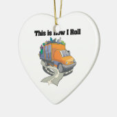 How 転が I ( Garbage Truck) セラミックオーナメント (左)