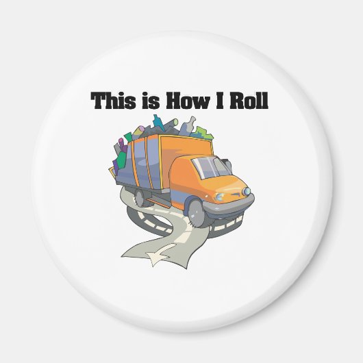 How 転が I ( Garbage Truck) マグネット (正面)