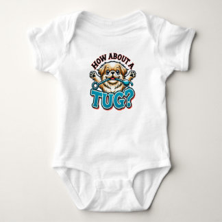 How About A Tug - Pekingese Dog ベビーボディスーツ