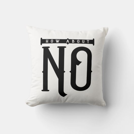 How About Noタイポグラフィ クッション (正面)