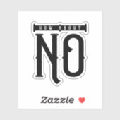 How About Noタイポグラフィ シール (シート)