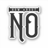 How About Noタイポグラフィ シール (正面)