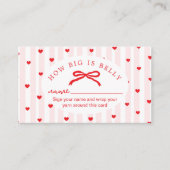 How big is belly Valentines Baby Shower エンクロージャーカード (正面)