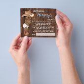 How Big is Mommy Bellyオウムカウボーイシャワーゲームカード チラシ (手)