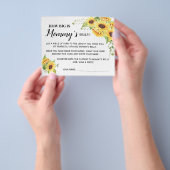 How Big is Mommy Belly Baby Shower Game Card チラシ (手)