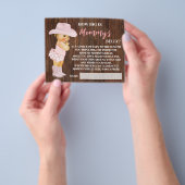 How Big is Mommy's Belly女性のカーボーイシャワーゲームカード チラシ (手)