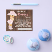 How Big is Mommy's Belly女性のカーボーイシャワーゲームカード チラシ (シングル)