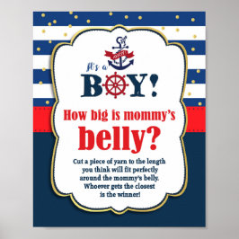 How Big is Mommy's Belly Baby Shower 航海の Game ポスター