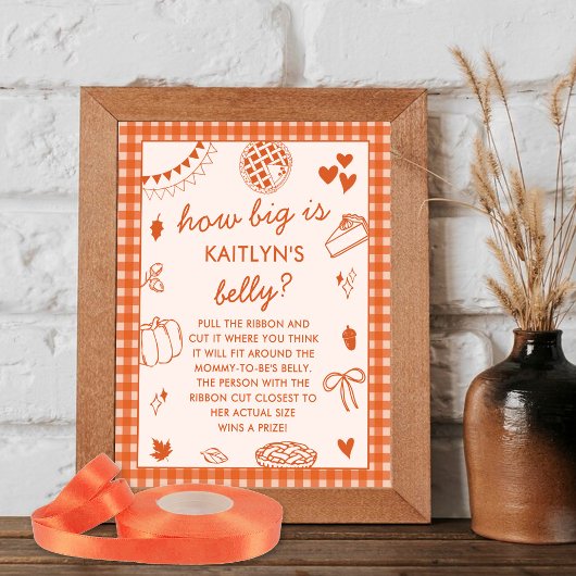 How Big Is Mommy's Belly? Baby Shower Game ポスター