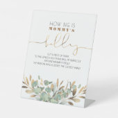 How Big Is Mommy's Belly Baby Shower Game 台座サイン (正面)