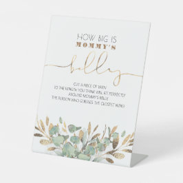 How Big Is Mommy's Belly Baby Shower Game 台座サイン