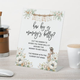 How big is Mommy's Belly Baby Shower Game 台座サイン