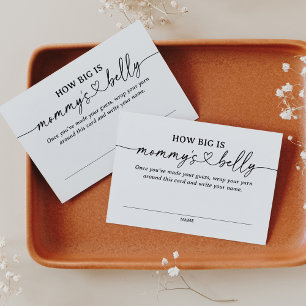 How Big is Mommy's Belly Baby Shower Game Card エンクロージャーカード