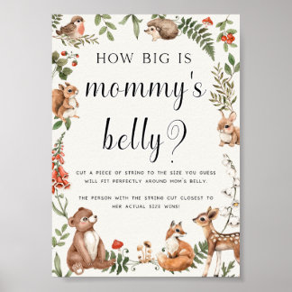 How Big is Mommy's Belly Baby Shower Game Poster ポスター