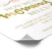 How Big is Mommy's Belly Baby Shower Game Sign ポスター (角)