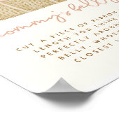 How Big is Mommy's Belly Boho Baby Shower Sign ポスター (角)