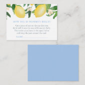 How Big Is Mommy's Belly Boy Baby Showerゲームカード エンクロージャーカード (正面/裏面)