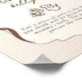 How big is mommys belly Cafe Bebe baby shower ポスター (角)