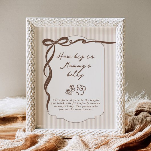 How big is mommys belly Cafe Bebe baby shower ポスター