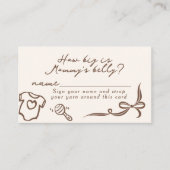 How big is mommys belly Cafe Bebe Shower game エンクロージャーカード (正面)