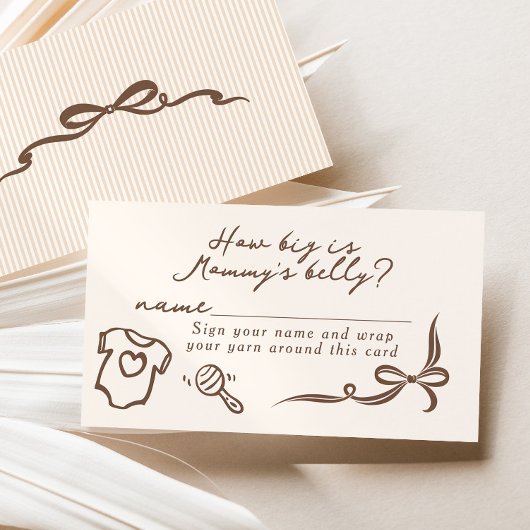 How big is mommys belly Cafe Bebe Shower game エンクロージャーカード