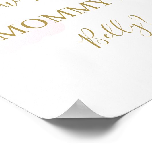 How Big is Mommy's Belly Cloudsのサイン ポスター (角)